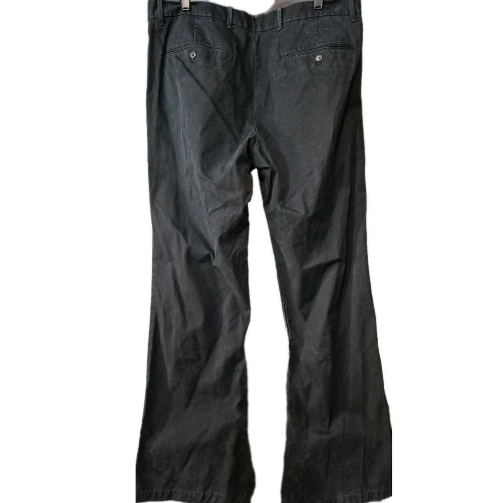 GAP Straight Leg Jeans Mens 36x34 Relaxed Clean Khaki True Black Zip‎ Fly